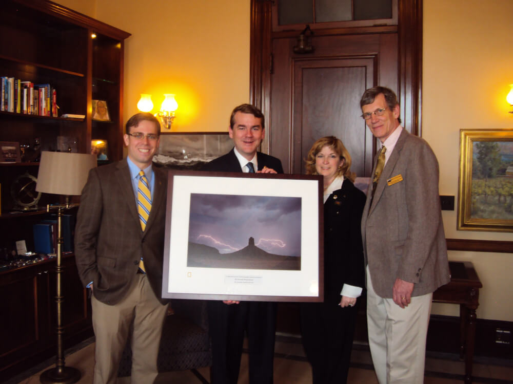 James Law and Steve Jennings with Sen. Bennet