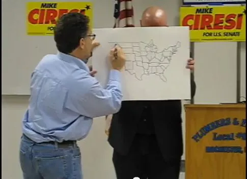Al Franken Draws the United States of America
