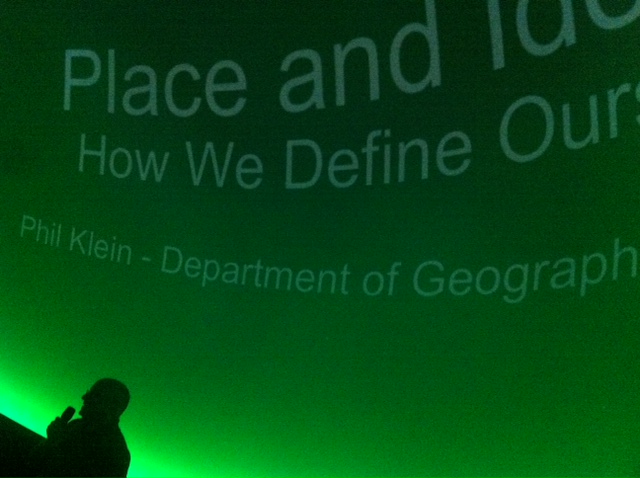 Phil Klein speaking at Night With A Geographer
